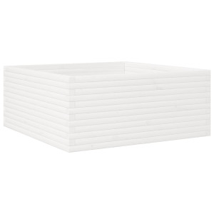 Jardinera madera maciza de pino blanco 110x110x46 cm H