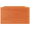 Jardinera madera maciza de pino marrón cera 80x80x46 cm 5