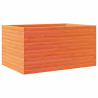 Jardinera de madera maciza pino marrón cera 90x60x46 cm 2