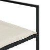 Set de comedor de jardín 7 pzas y cojines ratán sintético negro 5