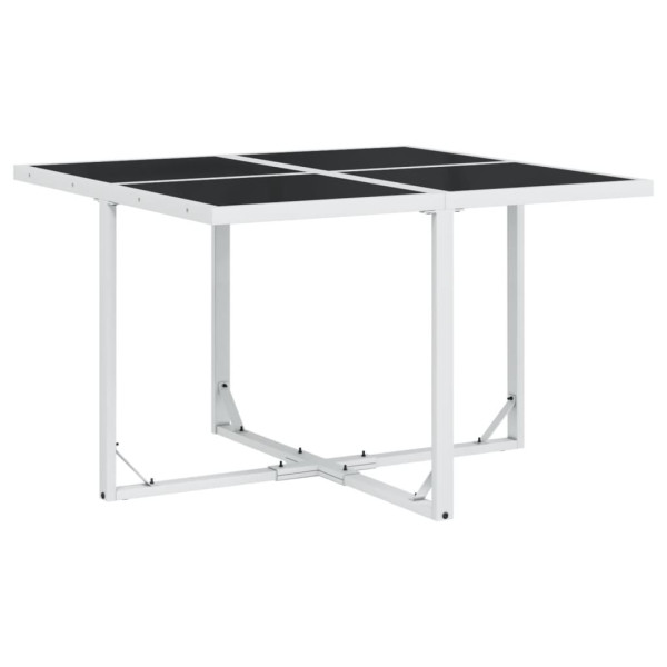 Juego de comedor de jardín 5 pzas con cojines textilene blanco M 3