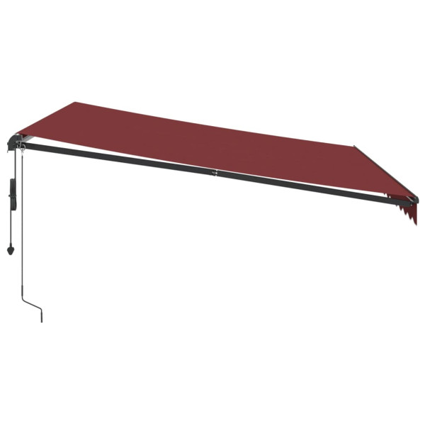 Toldo retráctil automático con luces LED burdeos 400x300 cm M 5