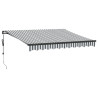 Toldo retráctil automático gris antracita y blanco 300x250 cm 2