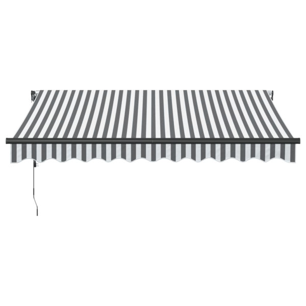 Toldo retrátil automático 300x250 cm antracite e branco M 3