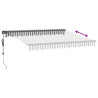 Toldo retráctil automático gris antracita y blanco 300x250 cm 5
