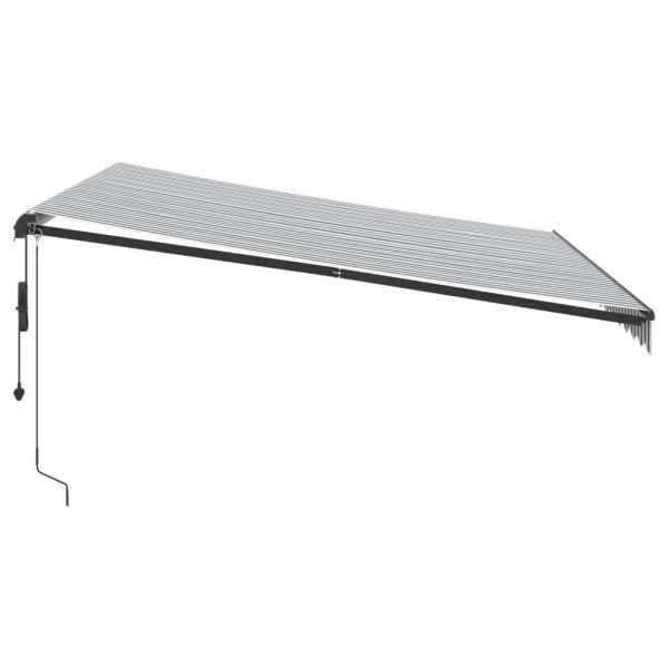 Toldo retráctil automático luz LED antracita y blanco 400x300cm M 5