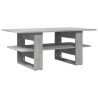 Mesa de centro madera de ingeniería gris hormigón 102x55x42 cm 2