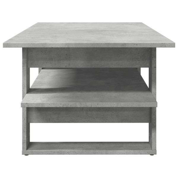Mesa de centro madera de ingeniería gris hormigón 102x55x42 cm M 4
