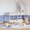 Telhado de cama infantil 55x99x139.5 cm pinho maciço branco 1