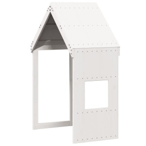 Telhado de cama infantil 55x99x139.5 cm pinho maciço branco H