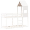 Telhado de cama infantil 55x99x139.5 cm pinho maciço branco 3