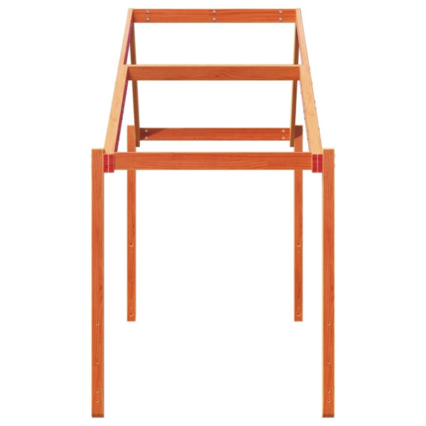 Techo de cama infantil madera maciza pino marrón 60x99x139.5 cm M 5