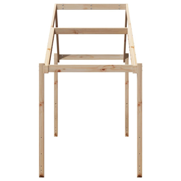 Telhado de cama infantil 213x95.5x144.5 cm madeira pinho maciça M 5