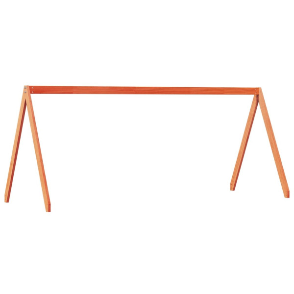 Techo de cama infantil madera maciza pino marrón 209x95.5x88 cm M 2