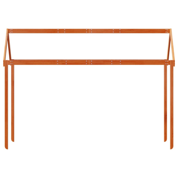 Telhado cama infantil 217x95.5x159 cm pinho maciço castanho-mel M 4