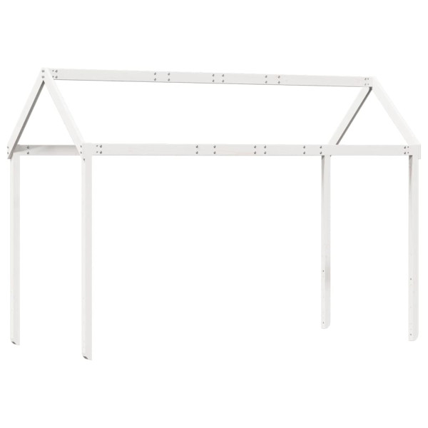 Telhado de cama infantil 217x85.5x154 cm pinho maciço branco M 2