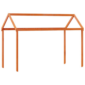 Techo de cama infantil madera maciza marrón 207x80.5x151.5 cm H