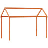 Telhado cama infantil 207x80.5x151.5 cm pinho castanho-mel 2