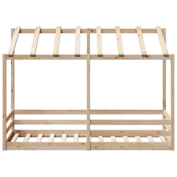 Cama infantil con techo madera maciza pino 75x190 cm M 4