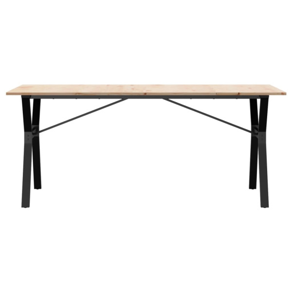 Mesa de jantar estrutura em Y 180x90x75cm pinho e aço M 4