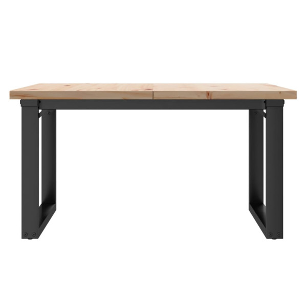 Mesa de centro marco O madera maciza pino y hierro 80x80x45.5cm M 4
