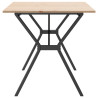 Mesa de comedor marco Y madera maciza pino y hierro 140x80x75cm 5