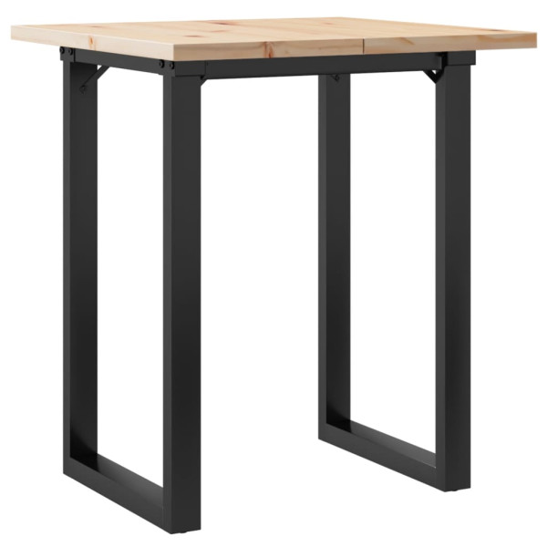 Mesa de jantar estrutura em O 60x60x75.5 cm pinho/aço M 2