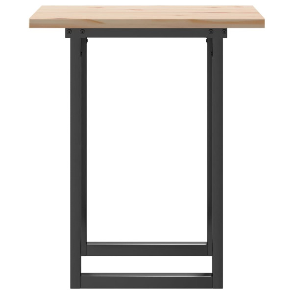 Mesa de jantar estrutura em O 60x60x75.5 cm pinho/aço M 5