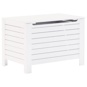 Caixa de arrumação c/ tampa RANA 80x49x54cm pinho maciço branco H