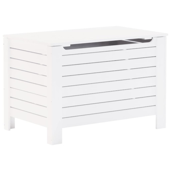 Caixa de arrumação c/ tampa RANA 80x49x54cm pinho maciço branco M 2