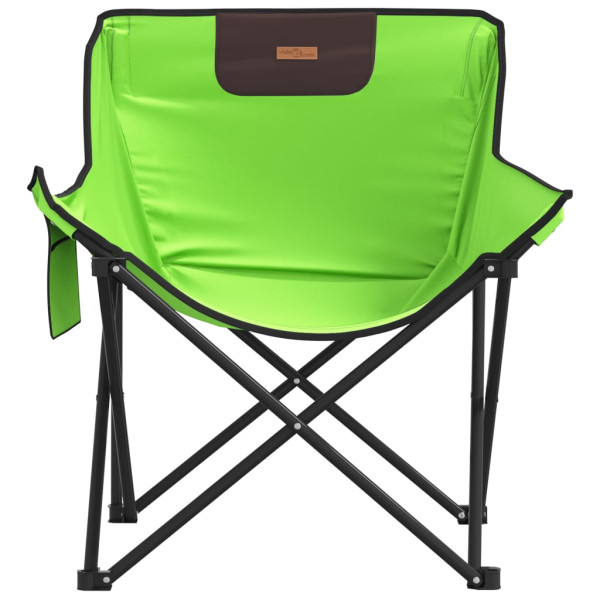 Sillas de camping con bolsillo plegables 2 unidades verde M 5