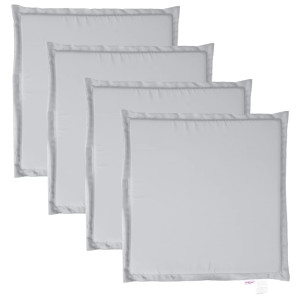 Almofadas de assento de jardim 4 pcs 45x45x2 cm cinzento-claro H