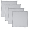 Almofadas de assento de jardim 4 pcs 45x45x2 cm cinzento-claro 2