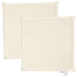 Almofadas de assento de jardim 2 pcs 45x45x2 cm cor creme H