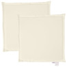 Almofadas de assento de jardim 2 pcs 45x45x2 cm cor creme 2