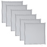 Almofadas de assento de jardim 6 pcs 45x45x2 cm cinzento-claro 2