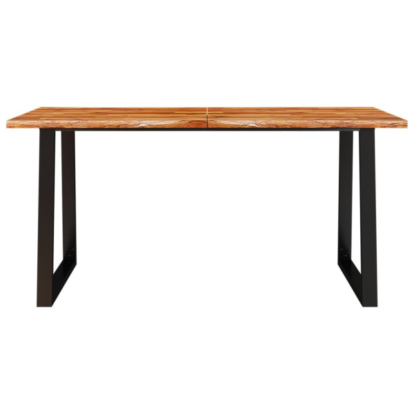 Mesa de jantar c/ bordas vivas 160x80x75 cm acácia maciça M 4