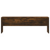 Mueble de TV madera de ingeniería roble ahumado 120x40x40 cm 4