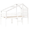 Techo de cama infantil madera maciza pino blanco 198x87x113 cm 3