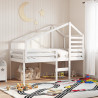 Techo de cama infantil madera maciza pino blanco 188x82x113 cm 1