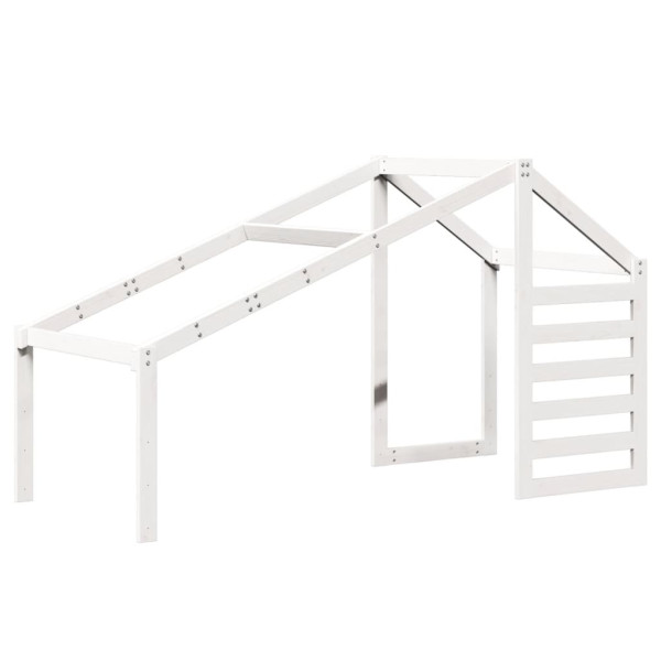 Telhado de cama infantil 188x82x113 cm pinho maciço branco M 2