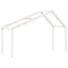 Techo de cama infantil madera maciza blanco 213x85.5x144.5 cm 2
