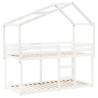 Techo de cama infantil madera maciza blanco 213x85.5x144.5 cm 3