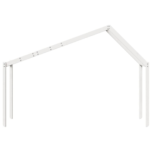Telhado de cama infantil 213x85.5x144.5 cm pinho maciço branco M 4
