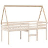 Techo de cama infantil madera maciza pino 209x95.5x88 cm 3