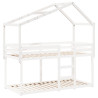 Techo de cama infantil madera maciza blanco 203x80.5x142 cm 3