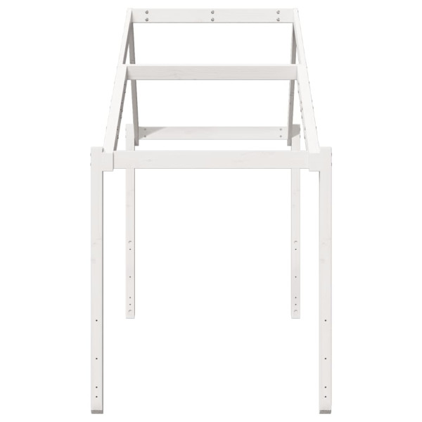 Telhado de cama infantil 203x80.5x142 cm pinho maciço branco M 5