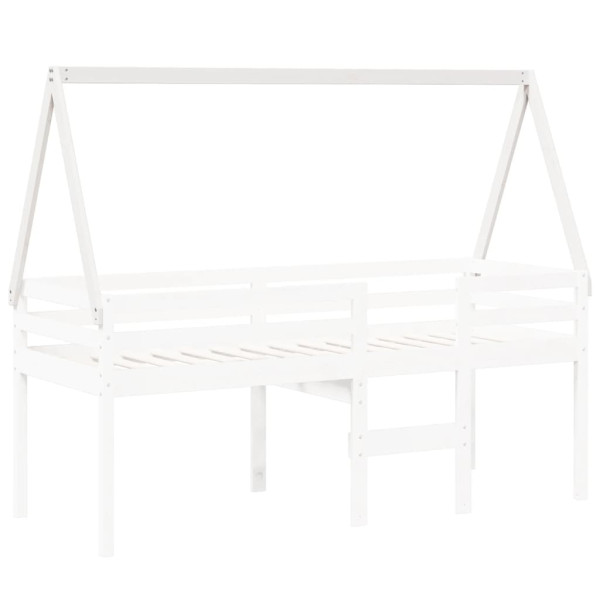 Telhado de cama infantil 209x85.5x88 cm pinho maciço branco M 3