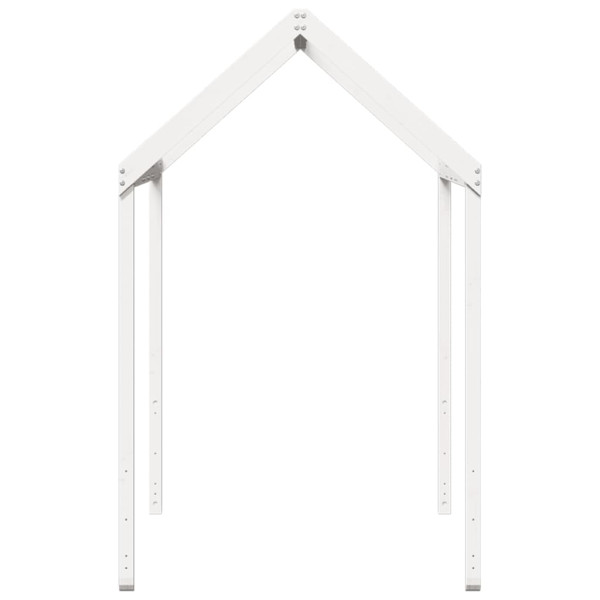 Telhado de cama infantil 217x95.5x159 cm pinho maciço branco M 5