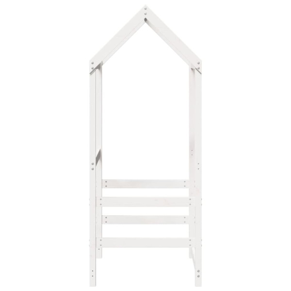 Telhado de cama infantil 118x70x176.5 cm pinho maciço branco M 5